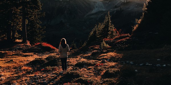 Woman in the autumn